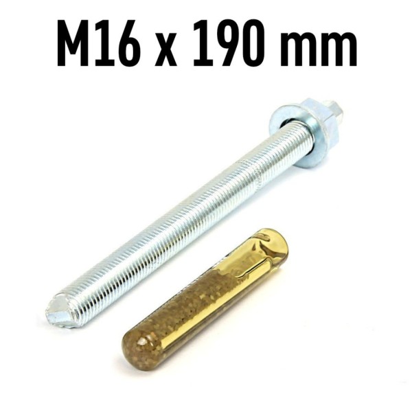 Klebeanker für Hebebühnen mit M16 mm x 190 mm Länge